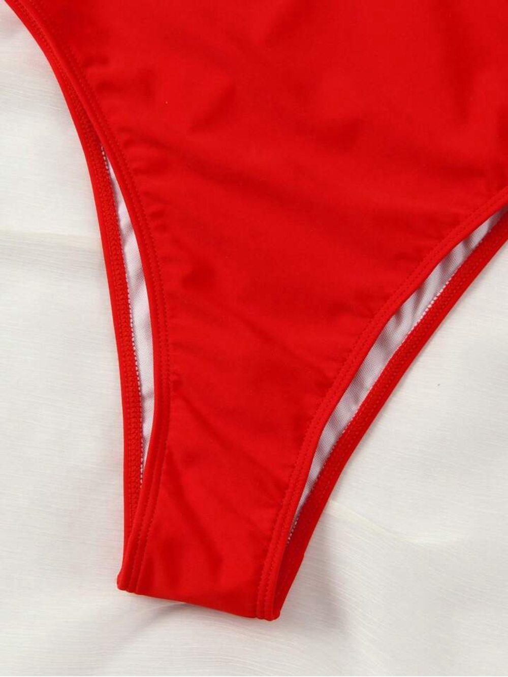 SHEIN Red Underwire One-Piece Swimsuit - Picture 5 of 6